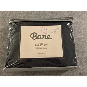 Dorm Sheet Set, Bare Home Premium Microfiber Twin XL 3-Piece Sheets Navy Blue